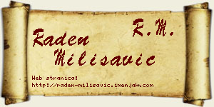 Raden Milisavić vizit kartica